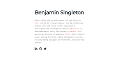 Desktop Screenshot of benjaminsingleton.com